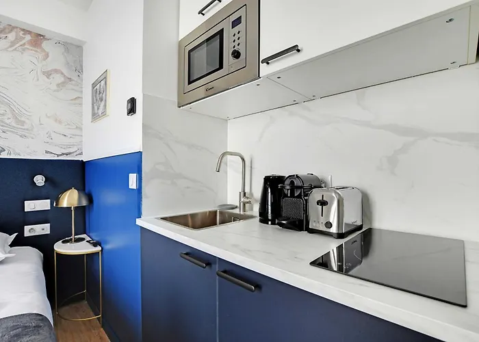 아파트 Serene Cocoon For 2p With Ac - Near Montmartre
